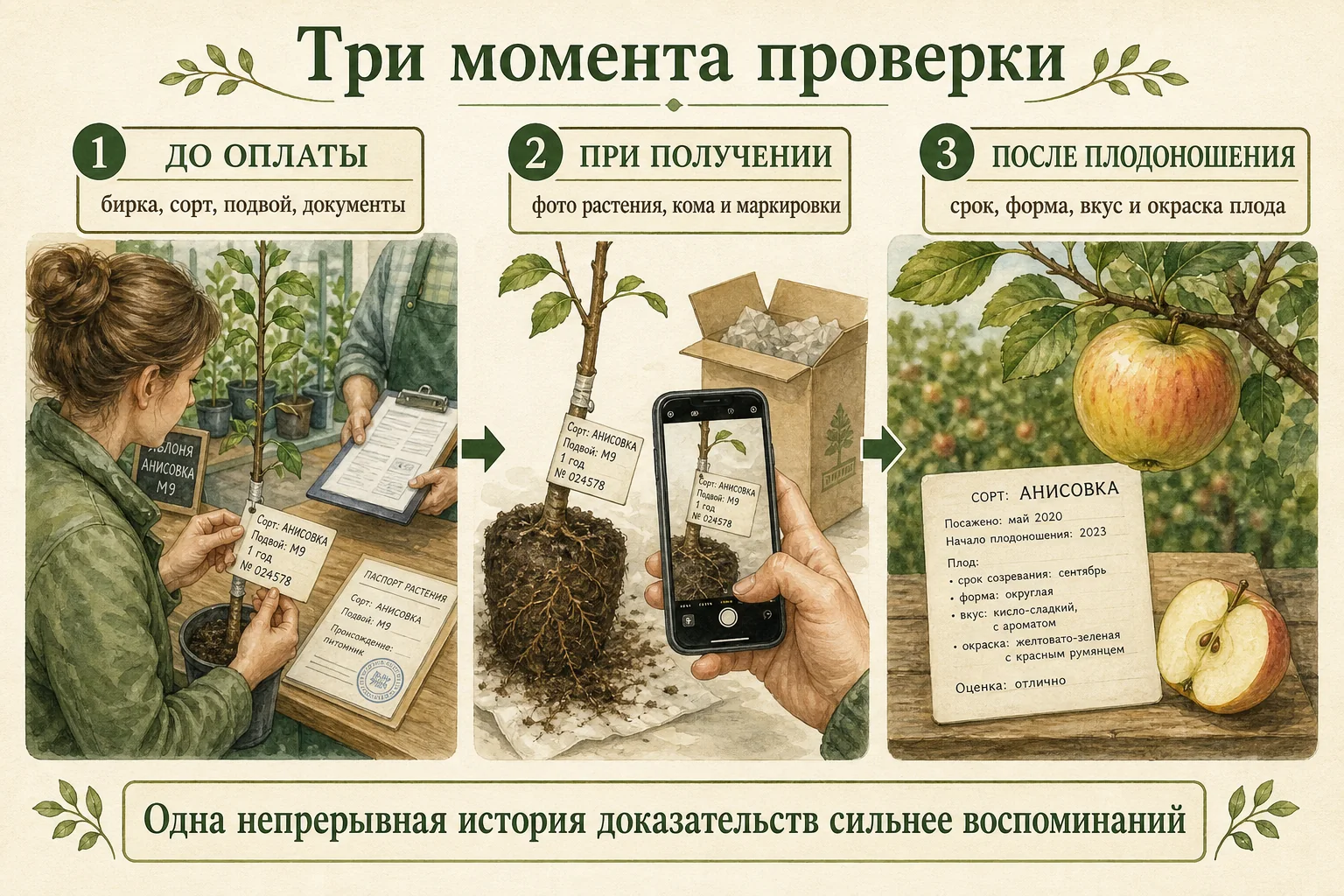 Три этапа проверки пересорта: документы, растение и характерные признаки